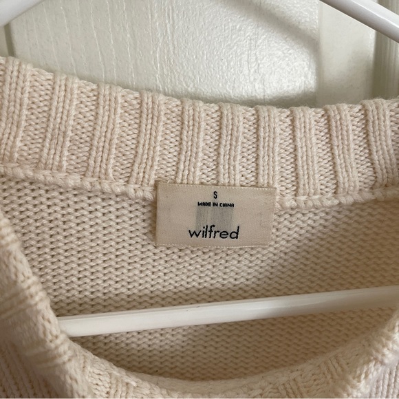 Aritzia Wilfred Cream Knit Sweater - Picture 2 of 3